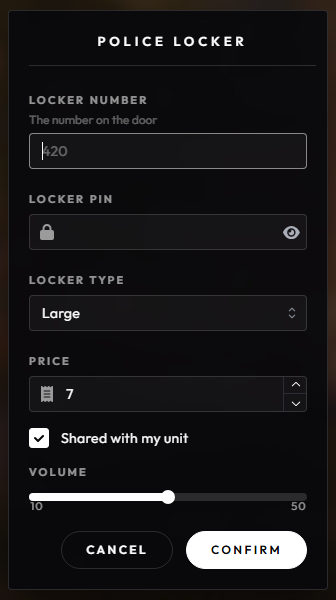 Input dialog