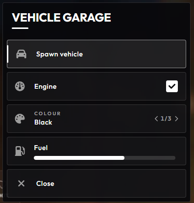 List menu